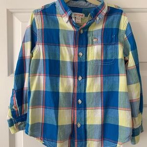 Boys Plaid Button Down